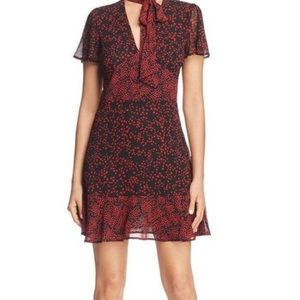 Michael Kors Chiffon Flounce Dress Stars